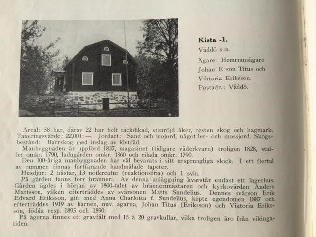 Skannad sida från bok - Kista 1, Väddö Socken...
