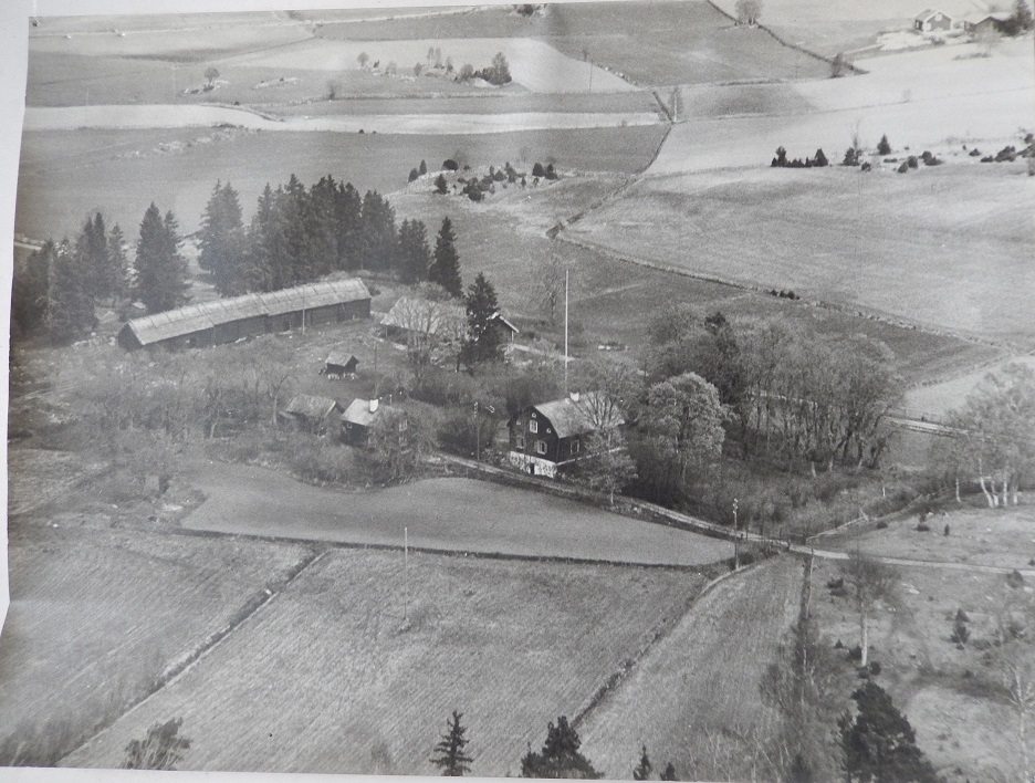 Flygfoto över Kista 1950-talet